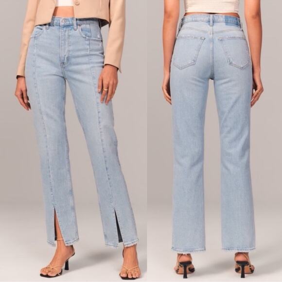 Abercrombie & Fitch Womens The 90s Straight Ultra High Rise Jeans 28 / 6 R - Picture 2 of 12